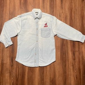 Cleveland Indians Denim Button Down